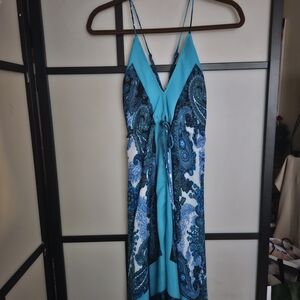 Blue Paisley Maxi Dress